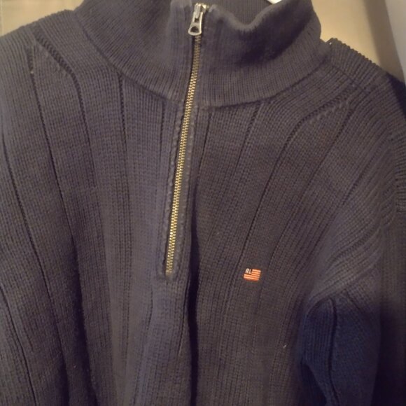 Polo Ralph Lauren quarter zip knitted sweater navy - Picture 4 of 5